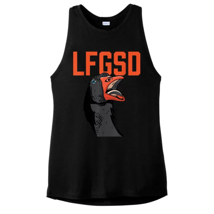 Let's Go San Diego Rally Goose LFGSD Ladies Tri-Blend Wicking Tank