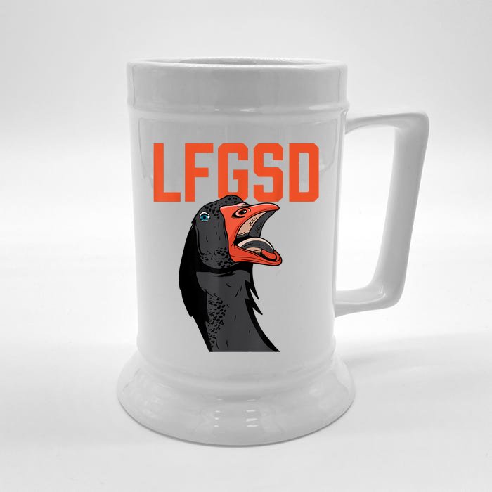 Let's Go San Diego Rally Goose LFGSD Front & Back Beer Stein