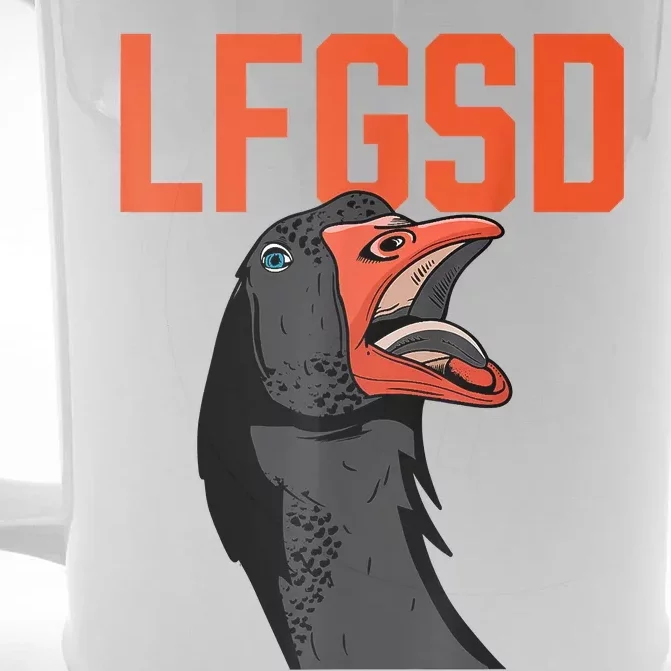 Let's Go San Diego Rally Goose LFGSD Front & Back Beer Stein