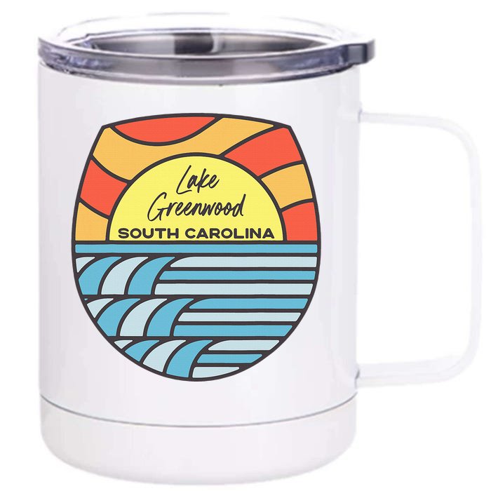 Lake Greenwood South Carolina Sc Sunset Vacation Souvenir Front & Back 12oz Stainless Steel Tumbler Cup