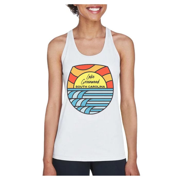 Lake Greenwood South Carolina Sc Sunset Vacation Souvenir Women's Racerback Tank