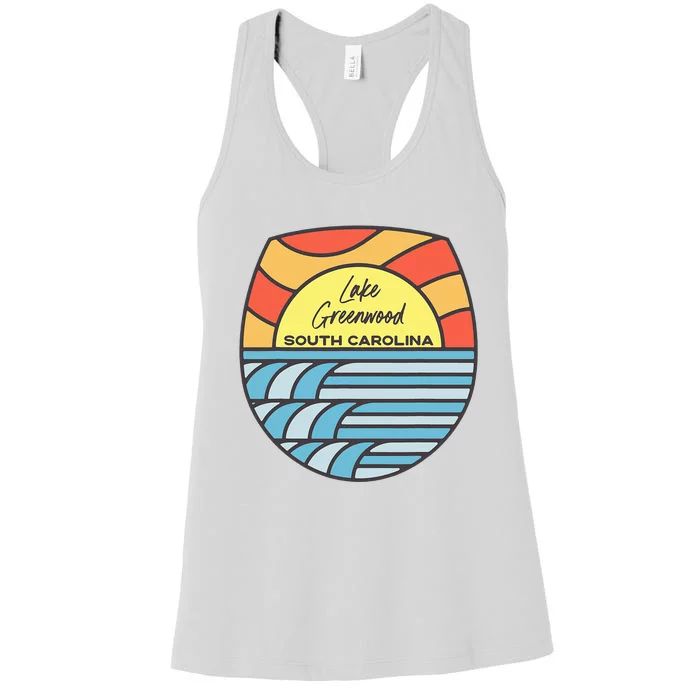 Lake Greenwood South Carolina Sc Sunset Vacation Souvenir Women's Racerback Tank