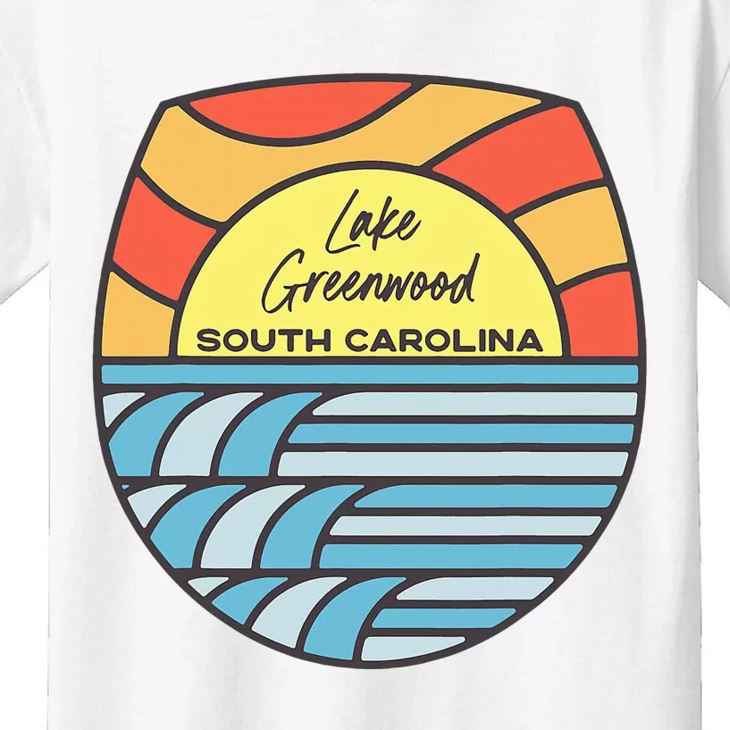 Lake Greenwood South Carolina Sc Sunset Vacation Souvenir Kids T-Shirt