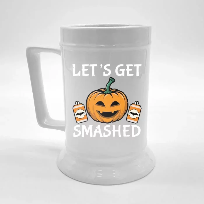 LetS Get Smashed Funny Halloween Custome Gift Front & Back Beer Stein