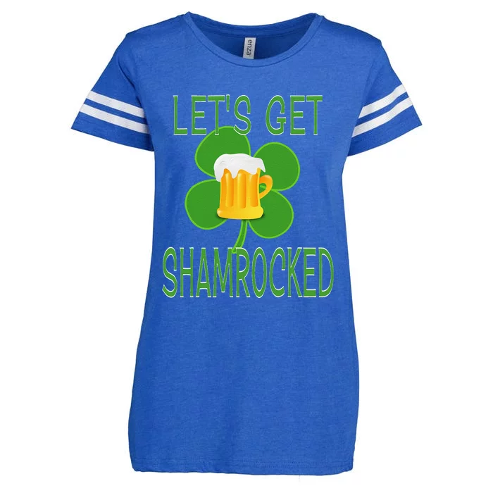 Let's Get Shamrocked St. Patty's Day Enza Ladies Jersey Football T-Shirt