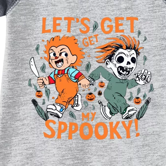 LETS GET SPOOKY WITCHES Funny Halloween Quote Infant Baby Jersey Bodysuit