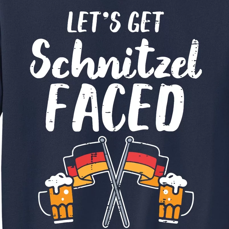 Lets Get Schnitzel Faced German Flag Oktoberfest Sweatshirt