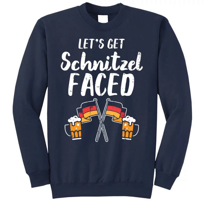 Lets Get Schnitzel Faced German Flag Oktoberfest Sweatshirt