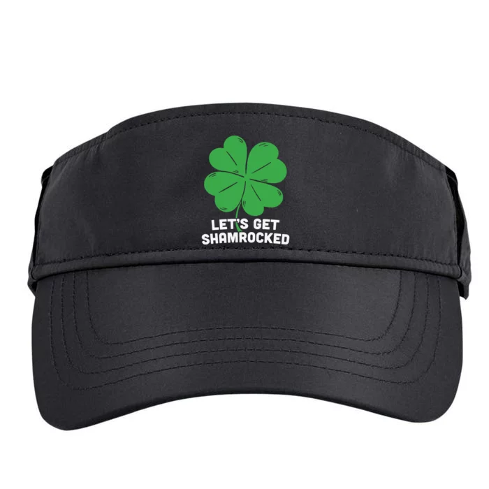 Lets Get Shamrocked Funny Saying Adult Drive Performance Visor