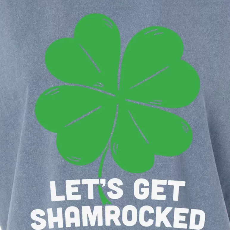 Lets Get Shamrocked Funny Saying Garment-Dyed Women's Muscle Tee