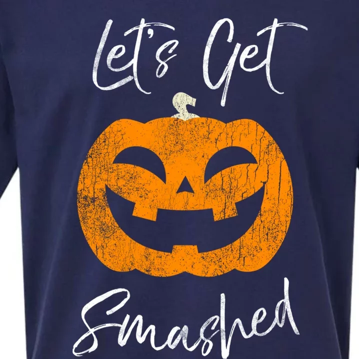 LetS Get Smashed Halloween Pumpkin Ing Cute Gift Sueded Cloud Jersey T-Shirt