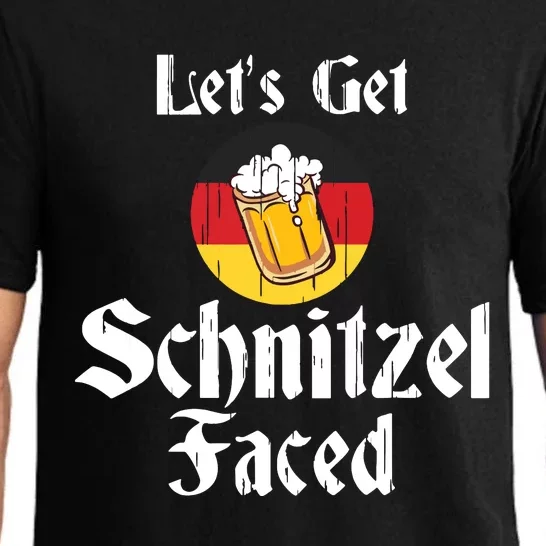 LetS Get Schnitzel Faced German Beer Oktoberfest Gift Pajama Set