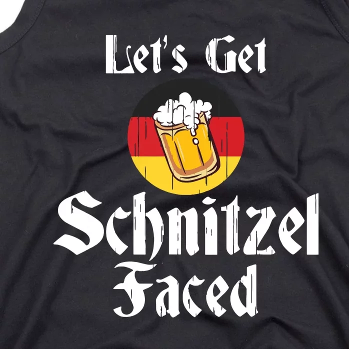 LetS Get Schnitzel Faced German Beer Oktoberfest Gift Tank Top