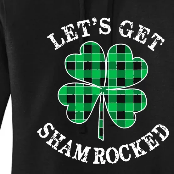 Let's Get Shamrocked: St. Patrick's Day Design With Clover Women's Pullover Hoodie