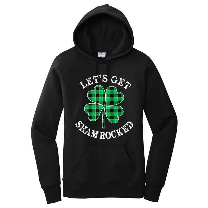 Let's Get Shamrocked: St. Patrick's Day Design With Clover Women's Pullover Hoodie