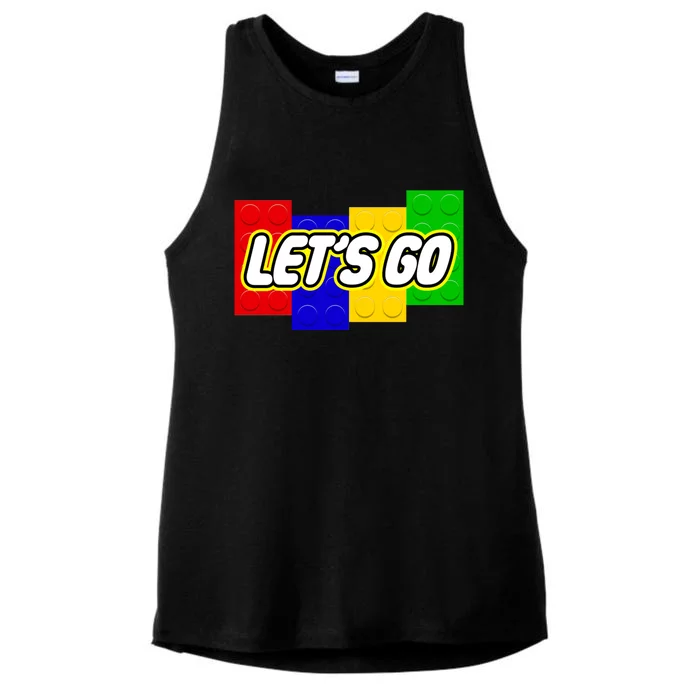 Let's Go Spoof Parody Logo Ladies Tri-Blend Wicking Tank