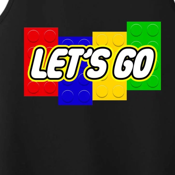 Let's Go Spoof Parody Logo Performance Tank