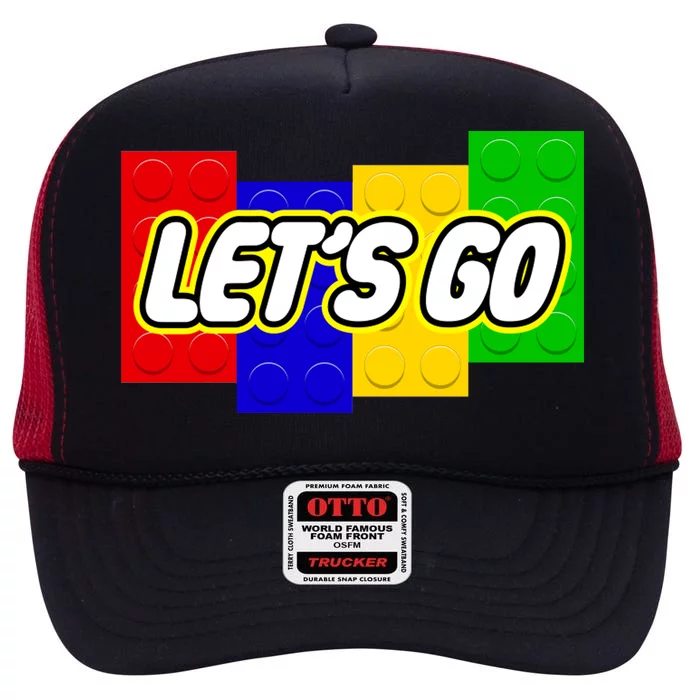 Let's Go Spoof Parody Logo High Crown Mesh Trucker Hat