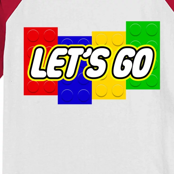 Let's Go Spoof Parody Logo Kids Colorblock Raglan Jersey