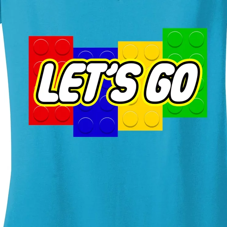 Let's Go Spoof Parody Logo Women's V-Neck T-Shirt