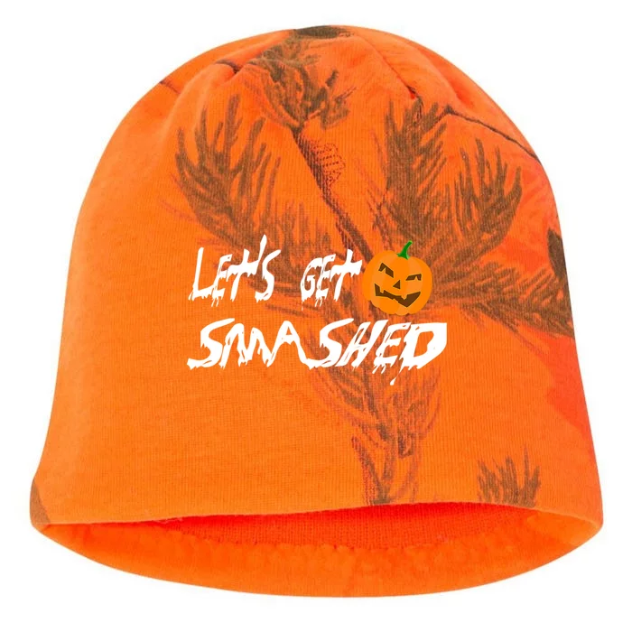 LetS Get Smashed Pumpkin Funny Halloween Gift Kati - Camo Knit Beanie