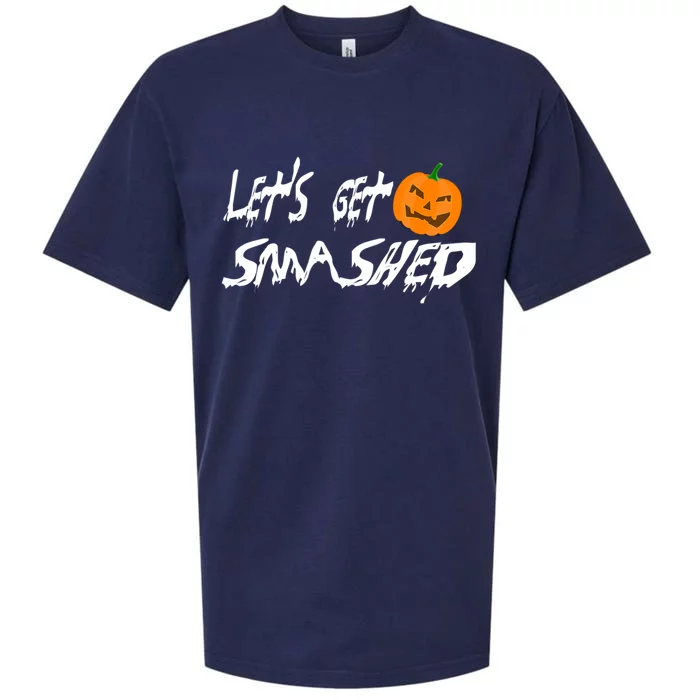 LetS Get Smashed Pumpkin Funny Halloween Gift Sueded Cloud Jersey T-Shirt