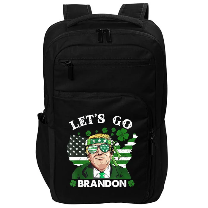 LetS Go Shamrock Brandon Happy St Patrick Day Trump Great Gift Impact Tech Backpack