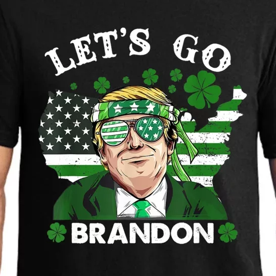 LetS Go Shamrock Brandon Happy St Patrick Day Trump Great Gift Pajama Set