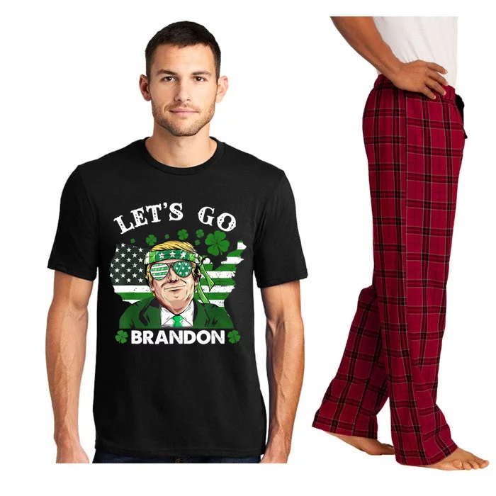 LetS Go Shamrock Brandon Happy St Patrick Day Trump Great Gift Pajama Set