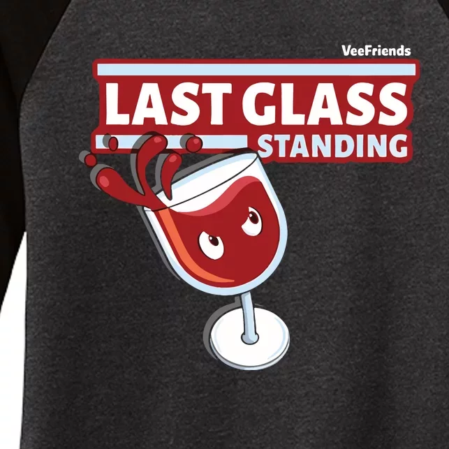 Last Glass Standing Women's Tri-Blend 3/4-Sleeve Raglan Shirt