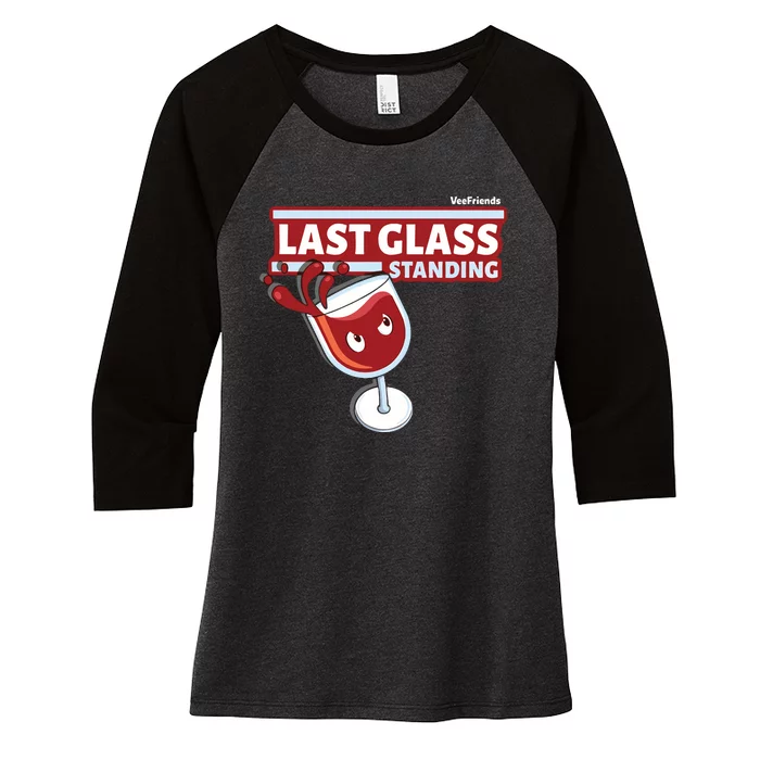 Last Glass Standing Women's Tri-Blend 3/4-Sleeve Raglan Shirt