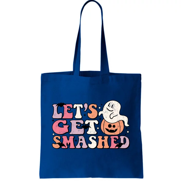 LetS Get Smashed Pumpkin Ghost Halloween Gift Tote Bag