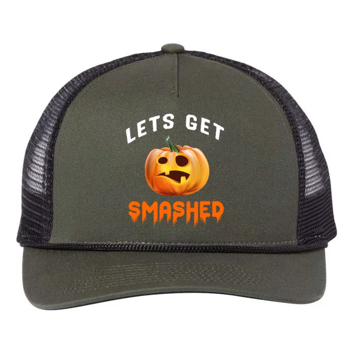 Lets Get Smashed Gift Retro Rope Trucker Hat Cap