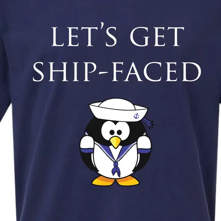 Let's Get Ship Faced Hilarious Sailing Sueded Cloud Jersey T-Shirt