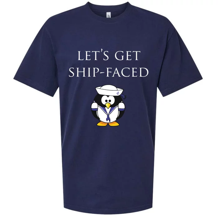 Let's Get Ship Faced Hilarious Sailing Sueded Cloud Jersey T-Shirt