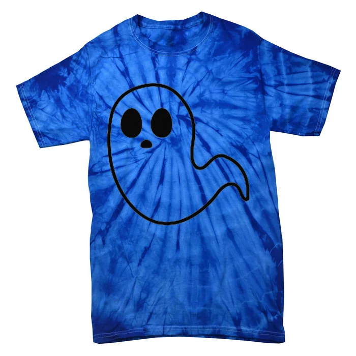 Little Ghost Subtle Halloween Fall Minimal Spooky Season Tie-Dye T-Shirt