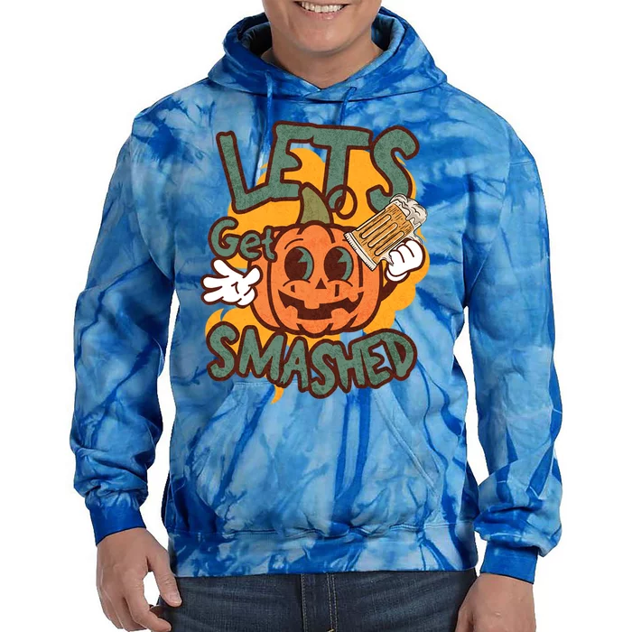 LetS Get Smashed Pumpkin Beer Halloween Funny Cute Gift Tie Dye Hoodie