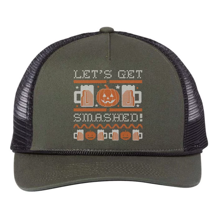 LetS Get Smashed Gift Retro Rope Trucker Hat Cap