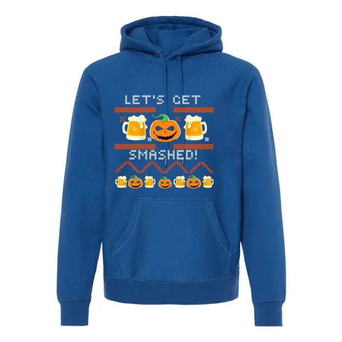 Lets Get Smashed Ugly Halloween Party Sweater Cool Gift Premium Hoodie