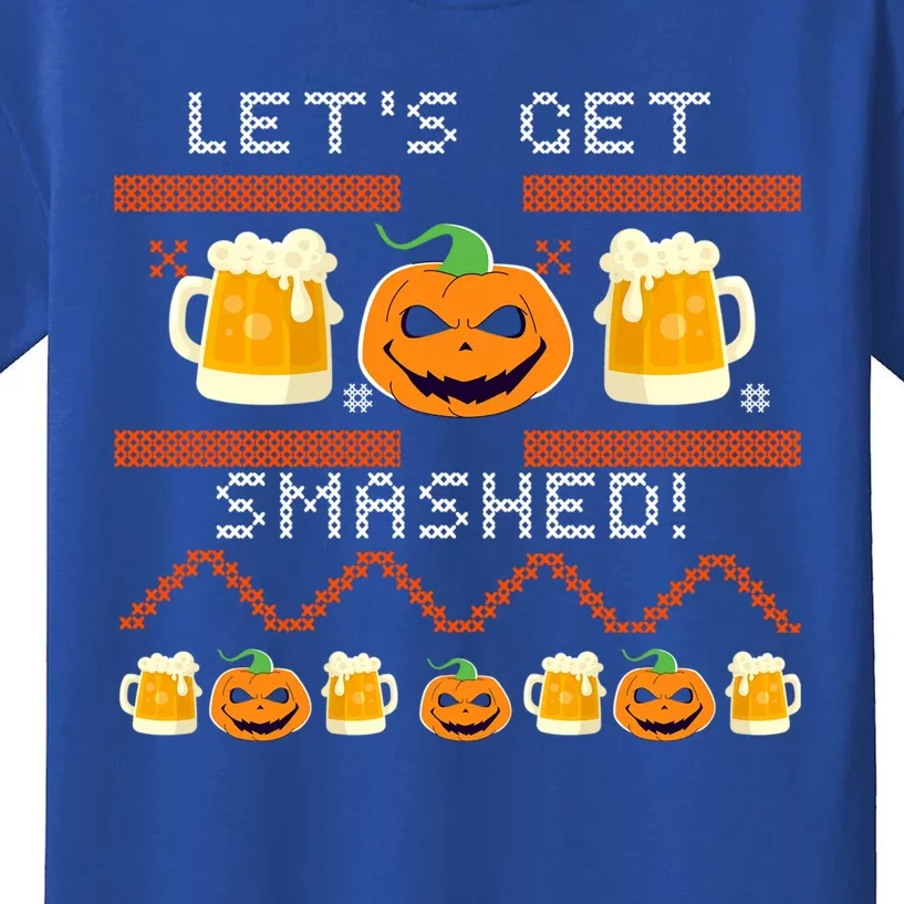 Lets Get Smashed Ugly Halloween Party Sweater Cool Gift Kids T-Shirt