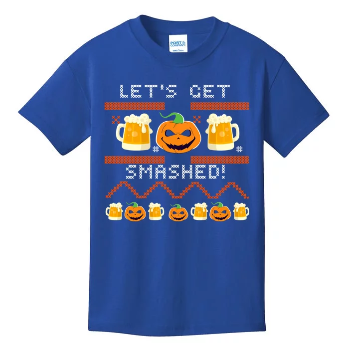 Lets Get Smashed Ugly Halloween Party Sweater Cool Gift Kids T-Shirt