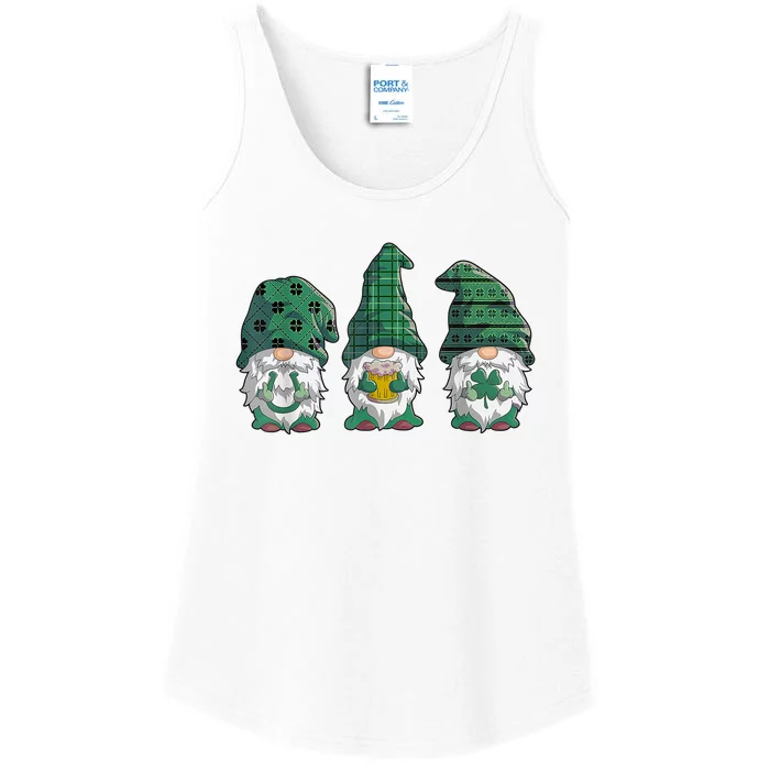 Lucky Gnome St Patrick's Day Ladies Essential Tank