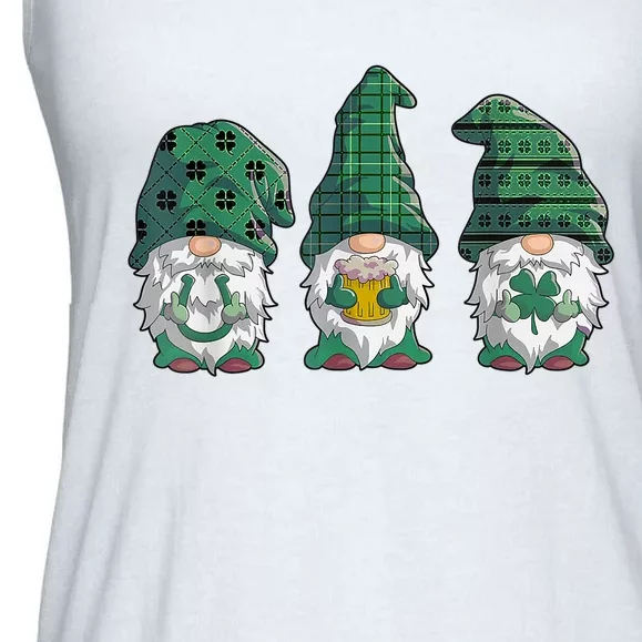 Lucky Gnome St Patrick's Day Ladies Essential Flowy Tank