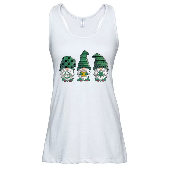 Lucky Gnome St Patrick's Day Ladies Essential Flowy Tank