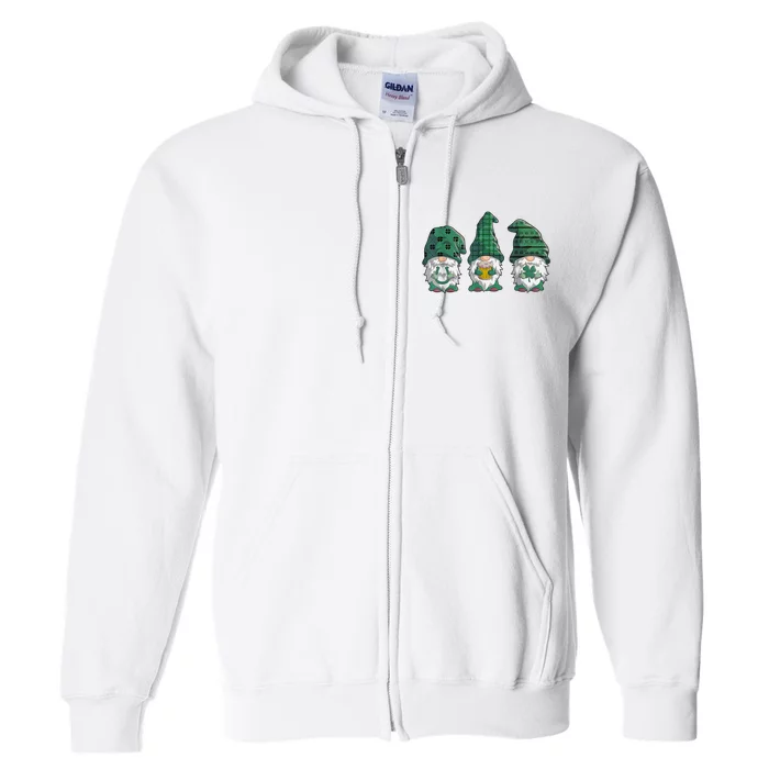 Lucky Gnome St Patrick's Day Full Zip Hoodie