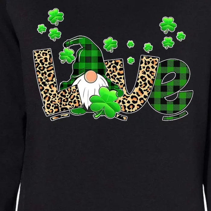 Love Gnome St Patrick's Day Womens California Wash Sweatshirt