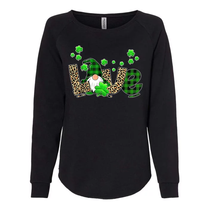 Love Gnome St Patrick's Day Womens California Wash Sweatshirt