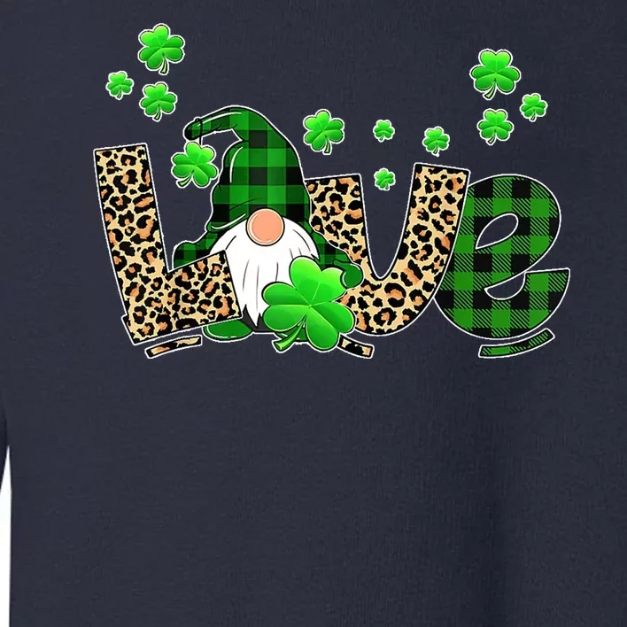 Love Gnome St Patrick's Day Toddler Sweatshirt