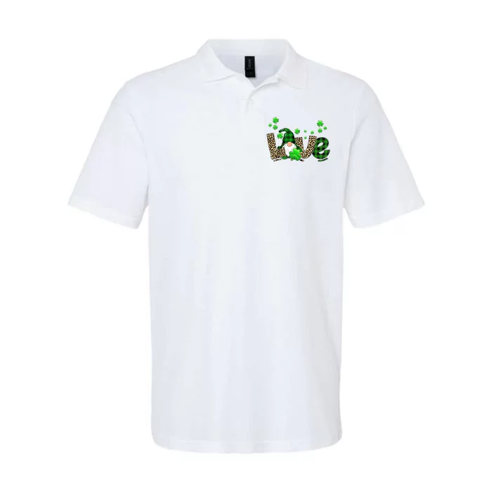 Love Gnome St Patrick's Day Softstyle Adult Sport Polo