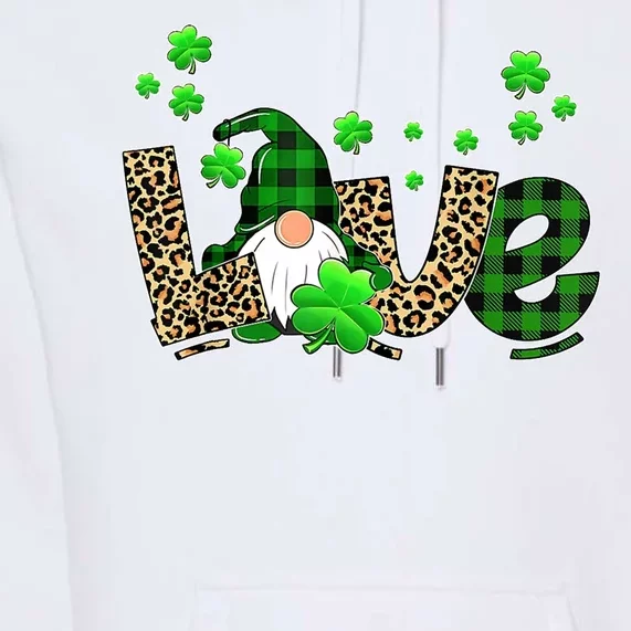 Love Gnome St Patrick's Day Premium Hoodie